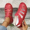 Casual Shoes Women Sandals Summer Genuine Leather Covered Toe Soft Walking Zapatos Mujer Plataforma Big Size 35-43