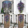 Fleurs décoratives couronnes printemps pourpre pointer couronne lilas hydrangea colourf printemps / été décoration de maison de la maison drop livraison jardin fes dh7vm