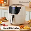 フライヤーxiaomi youpin air fryer electric hot air fryer 5.5lオーブンオイルズクッカー付きデジタルタッチスクリーンタイマー制御キッチンツール