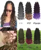 Lans 14 Inch Senegalese Crochet Hair Purple Ombre Braiding Hair Wave Ends Synthetic New Style Thin Crochet Braids Jumbo Bund7070574