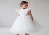 Girl039s Dresses Ins Boho Child Girls White Bridesmaid Dress For Kids Flutter Sleeve Mesh Tulle Princess Flower Clothing Weddin4284477