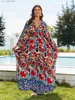 Robes sexy urbaines Bohemian imprimé à la mode sexy V Long Robe slve pour femmes 2024 Femmes d'été Plus taille Portez des robes maxi Q1591 1 T240415