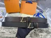 Ny designer Mens Belt V-L High-End present Box Cowhide Buckle Drable Läder Suit Pants Belt 500