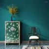 Wallpapers Southeast Peacock Blue Wallpaper Luxury Restaurant Clothing Deep Relief Skin Tone Simple And Atmospheric Style