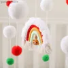 Mobiles# Baby Rattle Toys Wooden Mobile Newborn Soft Felt Christmas Rainbow Crochet Bed Bell Hanging Toys Holder Bracket Infant Crib Toys Y240412