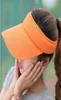 2017 Summer Unisex Visor Empty Top Sun Hat Solid Brim Elastic Band Caps Beach UV Protection Hats For Men And Women5226459