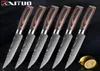 XITUO Steak Knife Set Damascus Pattern Stainless Steel Serrated Knife Beef Cleaver Multipurpose Restaurant Cutlery Table Knife9874378