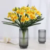 Kwiaty dekoracyjne sztuczne żonkile jedwabne kwiaty bukiet dekoracja domowych ozdoby Fałszywe ślub Nordic Narcissus Party Floral