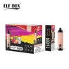 Authentic Original ELF box 16000 Puff 16K Disposable Vape Pen Vapes 16000 Puffs Mesh Coil Rechargeable Bar Kit 0% 2% 3% 5% 12 Colors vs vs Al Fakher Big Cloud