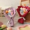 Decorative Flowers DIY Hand-Knitted Simulation Flower Bouquet Crochet Knitted Party Wedding Decoration Hand Woven Artificial
