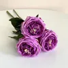 Fleurs décoratives 5pc-Feeling Hydrating Roses Austin Artificial Wedding Bride Bouquet Real Touch Rose Party Party Home Decoration Floral
