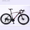 Cyklar Ride-ons 700C 60mm Wheel Road Bike Bicycle Urban 21 Speed ​​Mountain Variable Speed ​​Double Disc Brake Bicycles MTB Bikes Outside Cykling L47