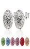 Blanda 12 färger Sparkle Round Crystal Ball Stud Earrings For Wedding Party 6mm 8mm 10mm 12mm 24 Parväg Mark 92535555551