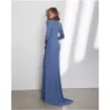 V-Neck Prom Evening Dresses Women Full Sleeve Long Wedding Guest Dresses Elegant Party Cocktail Gown New 2024