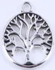 400PCSlot Antieke bronzen Round Round Life Tree Charm Diy Zakka retro sieraden Accessoires Alloy Metal Pendant 4888W19609081020538