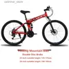 Bikes Ride-Ons 24/26 Inch Mountain Bike Adult Variable Speed Bike Folding Mountain Bike Double Disc Brake Shock Absorption Bicycle L47