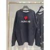 High Version B Accueil Tanabata Love Jacquard Sweater marque Ins Paris Classic Round Neck Trined Couple