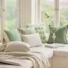 Nordic Cream White Green Pillow Covers Decorative Minimalist Texture Light Luxury Pillow Case Jacquard Living Room Pillowslip