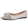 Casual Shoes Diamond Flat Bottom Shallow Pointed 2024 Ladybugs inte trötta fötter plus storlek 41-43 mjuk