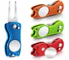 H9241 Foldable Golfs Divot Tool Magnetic Golf Button Tools Golf Ball Marker 10 Colors5225604