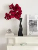 Fiori decorativi 10 teste/ramo Phalaenopsis simulazione di fiori artificiale tavolo da casa decorazione del soggiorno decorazione per matrimoni fai -da -te