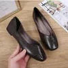 Casual Shoes Square Toe V-Open Mouth Ballet Flat Snake Mönster Soft Oxfords Botten Non-Slip Loafers Comfy Slip-On Moccasins Women