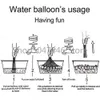 111pcs Ballons d'eau remplissant rapidement les ballons de grappe magique