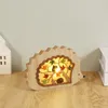 LED Night Light Kreative Holzeulen Eichhörnchen Origination Crafts Harvest Festival Party Dekor Holzschnitzung Glühen Home Ornament