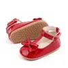 First Walkers Baby Red Shoes Beautiful Girl Mary Jane Christmas Shinny Princess Party Toddler Gift Soft Anti-sip Holiday