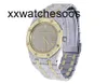 Top App Factory AP Automatisk Watch Audempigues Royal Oak Offshore Ladies 33mm 18K/Steel Two Tone Diamond Watch 10.75 CT