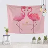 Camess 20pcs Toptan Flamingo Goblen Polyester Baskılı Modern Dekoratif Duvar Asma Arka Plan Bez Oda Yurt Yatak Odası Dekor