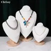 Model Bust Show Exhibitor Velvet Jewelry Display Necklace Pendants Mannequin Jewelry Stand Organizer