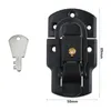 1pc caixa de metal trava de trava Hasp Lock Caixa de trava de trava com teclas para caixa de ferramentas para cabines de madeira Móveis de móveis 89*50mm