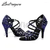 Sapatos de dança Ladingwu Brand Latin Woman's Three Colors Big Small Strass Ballroom Party Wedding Zapatos de Mujer