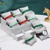 Jewelry Pouches High-Grade Grey Velvet Tray Accessories Display Box Bracelet Watches Receive Creative Shelf Holder