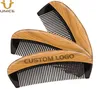 MOQ 50 PCS Özelleştirilmiş logo cep boyutu sakal tarak antistatik saç tarakları el yapımı premium doğal yeşil sandal ağacı ve boynuz me7843982