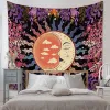 Mystérieux arbre de vie des champignons Forest Tapestry mur suspendu conte de fées bohème psychédélique de dortoir de dortoir décor