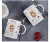 Mugs Lovol Ceramic Fresh Fruit Girl Cup med lock och sked presentstudent