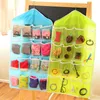 Storage Bags 16Grids Plastic Kids Shoes Organizers Clear Over Wall Door Hanging Closet Bag For Baby Socks Underpants Toys