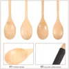 Coffee Scoops 2Pcs Wooden Spoons Miniature Stir Spoon Tea Long Handle