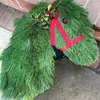 Decorative Flowers 2PCS Horse Head Wreath Christmas Artificial Green Plants For Front Door Window Partyxmas Decor Durable