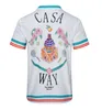 Casablanc Shirt Designer Shirts Masao San Imprimerie Homme Casual Shirt Womens Silk Loose Casablacnca Manches courtes T-shirt Luxur