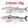 21 cm 78g tonfisk lockelse med ryck fiske lock för bas gädda minnow högkvalitativa hårda fogade lockar för saltvatten 240327