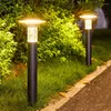 Solar Garden Pathway Light Imperproof Aluminium Lampe Pilier de paysage moderne Villa extérieur El Bollards