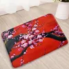 Bath Mats Pink Cherry Blossom Bloom Mat Bathroom Anti Slip Rugs Carpet Watercolor Flowers Painting Home Decor Doormat Soft