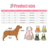 Pet Dog Robe Jirts mignon Princesse imprimée en coton pour petits chiens moyens vêtements d'été robes de mariée Produits 240328