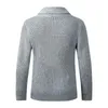 Chandails masculins 2024 Hiver Simple Color Color Sweater Knitwear Grande veste cardigan décontractée