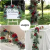 Decoratieve bloemen kunstmatige bloemslingers voor tafelloper eucalyptus sweetheart centerpieces achtergrond boho bruiloft decoratie