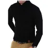 Sweaters voor heren 2024 Herfst/winter Fashion Brearwear Sweater Patroon Weven Casual Half High Neck -pullover