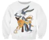 Fashionnewest mode féminin bugs lapin looney tunes 3d swetshirts décontractés imprimés tops s5xl b41268978